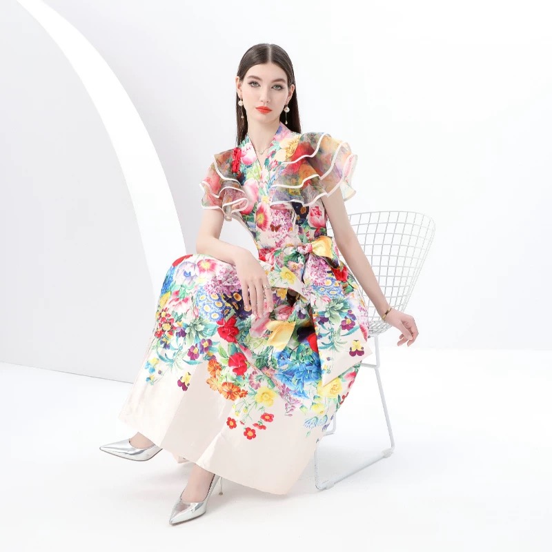 Send me flowers floral dress ED208 images
